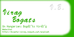 virag bogats business card